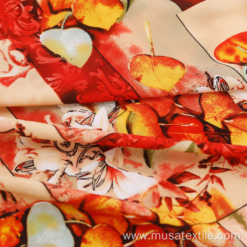 Printed Rayon Fabric Plain Printed Floral Viscose Fabric